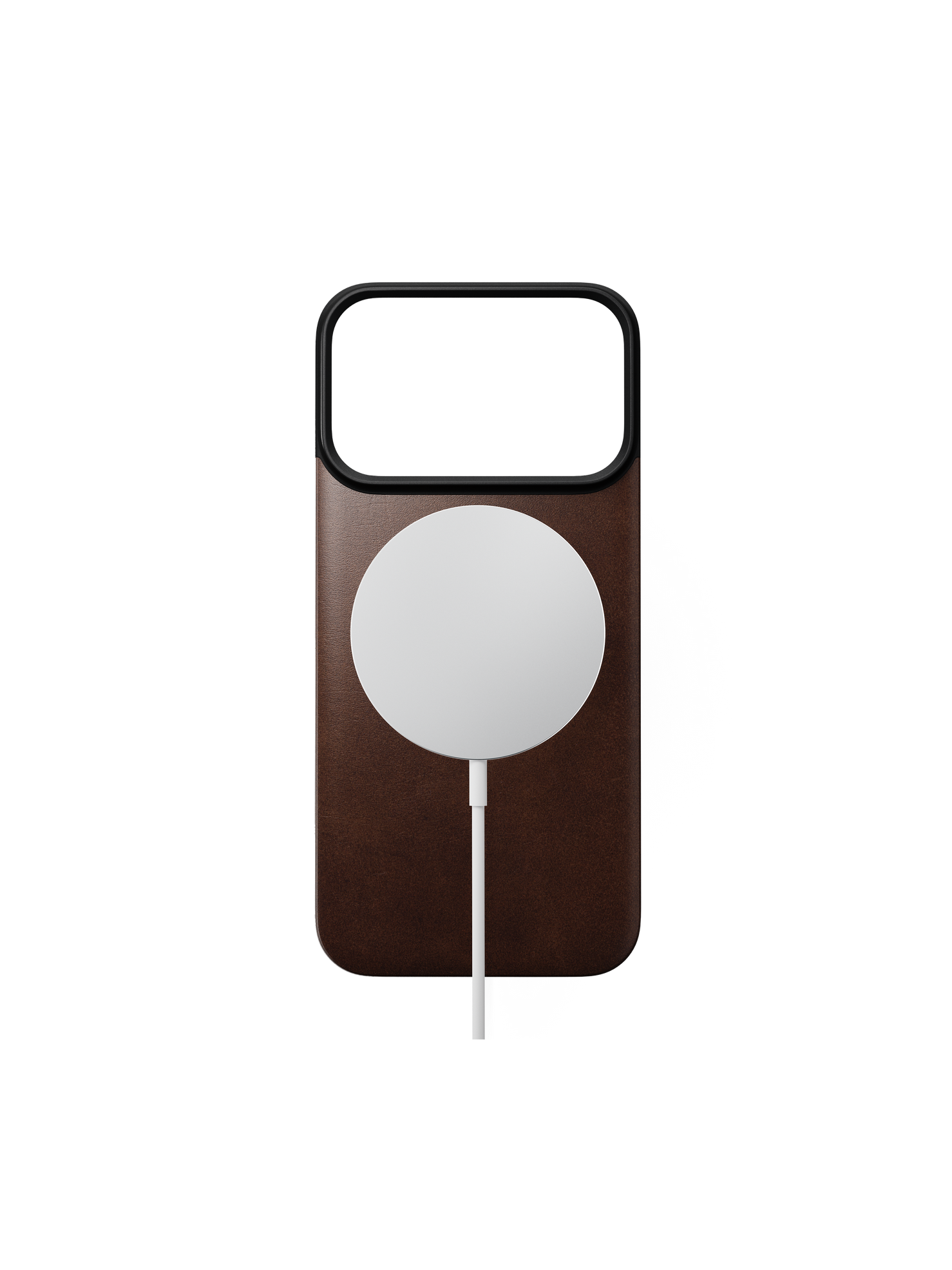 Nomad Magnetic Back with Horween Leather for iPhone 18 Pro - Rustic Brown