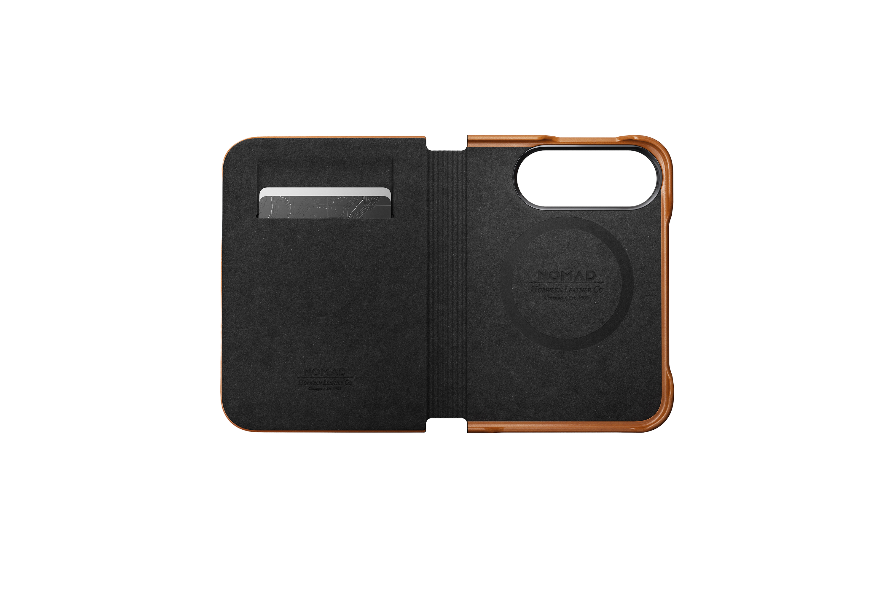 Nomad Traditional Folio with Horween Leather for iPhone Duo - Saddle