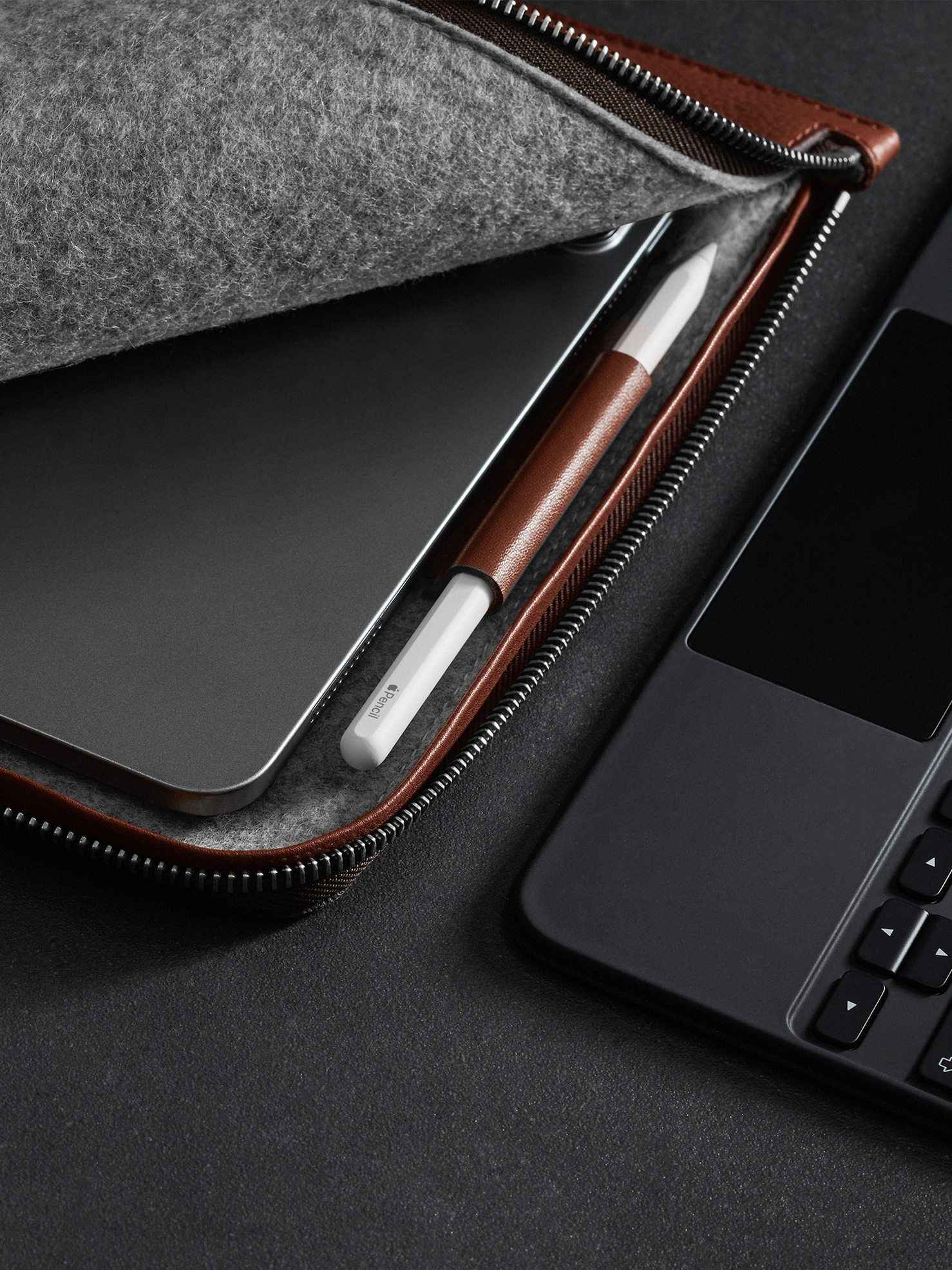 Woolnut Leather Folio for 13-inch iPad Pro & Air - Cognac