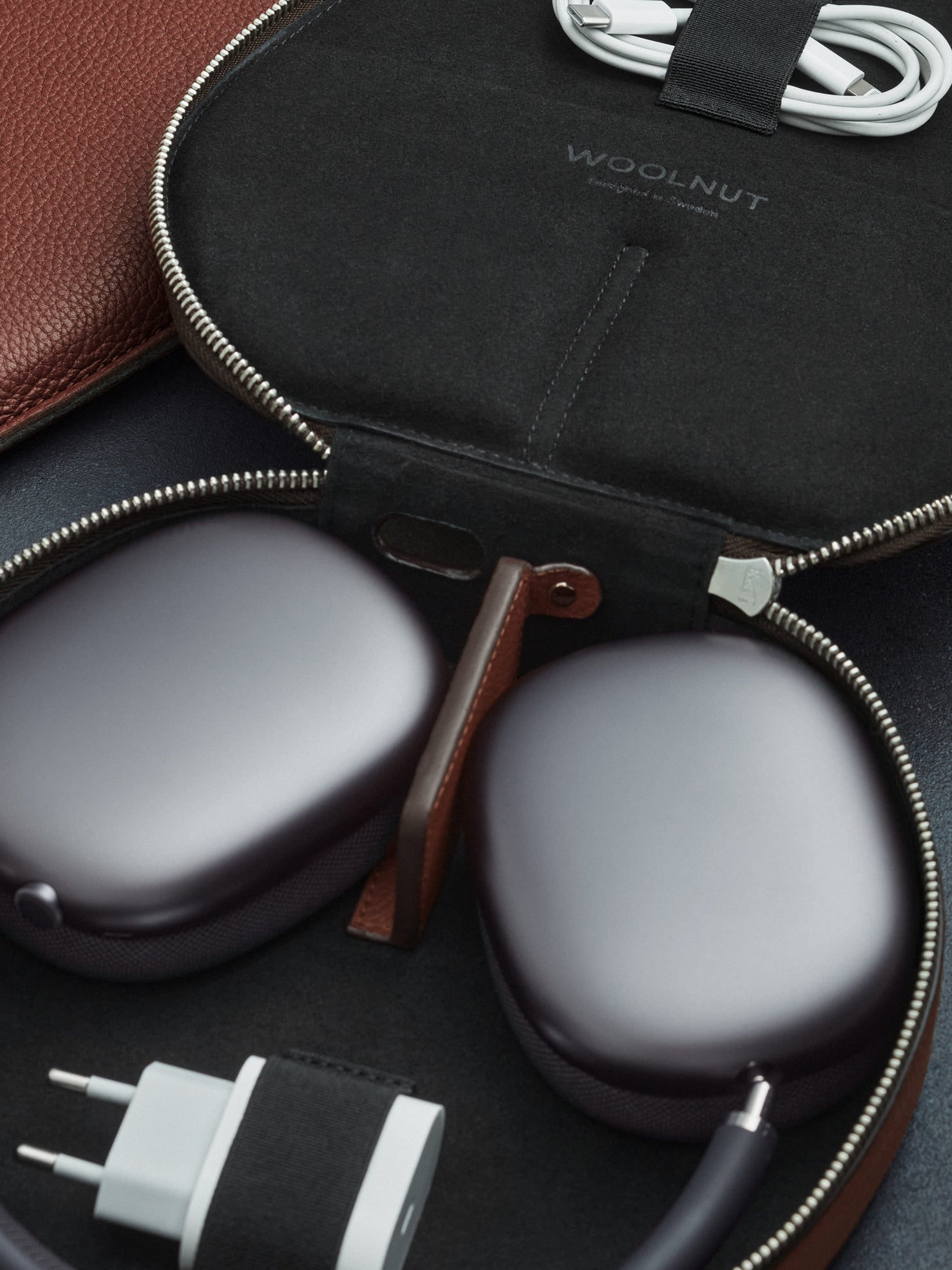 Woolnut Leather Case for AirPods Max - Cognac - Open Box