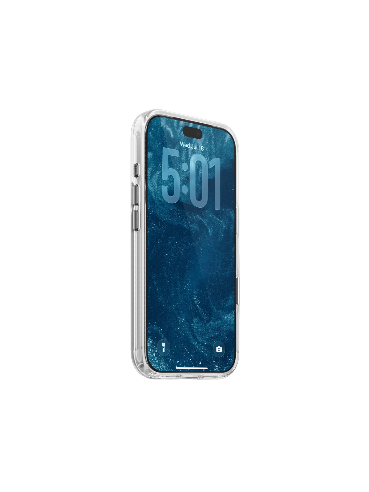 Nomad Clear Case with Horween Leather for iPhone 18 Pro - Saddle