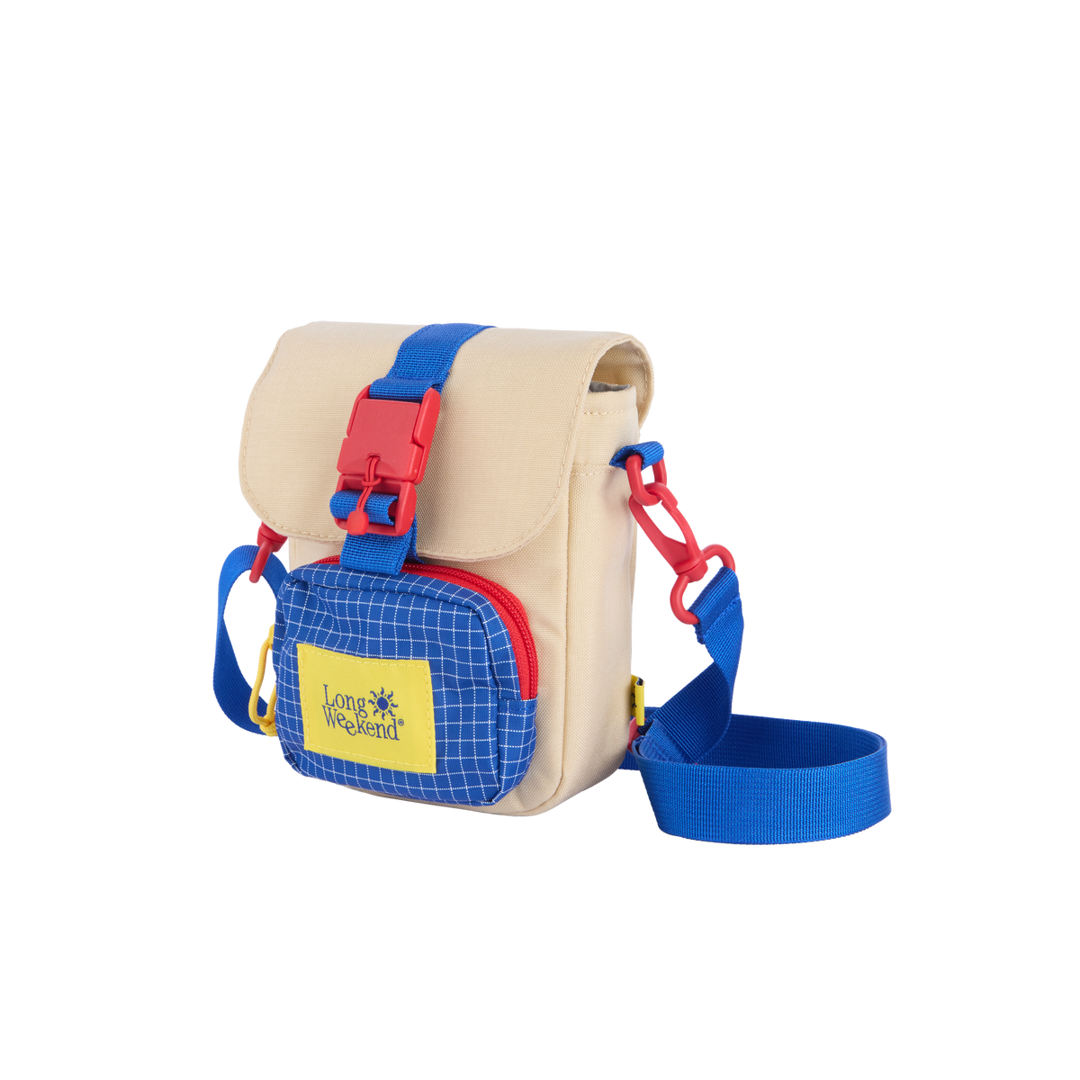 Long Weekend Crossbody Camera Pouch - Creme Multi