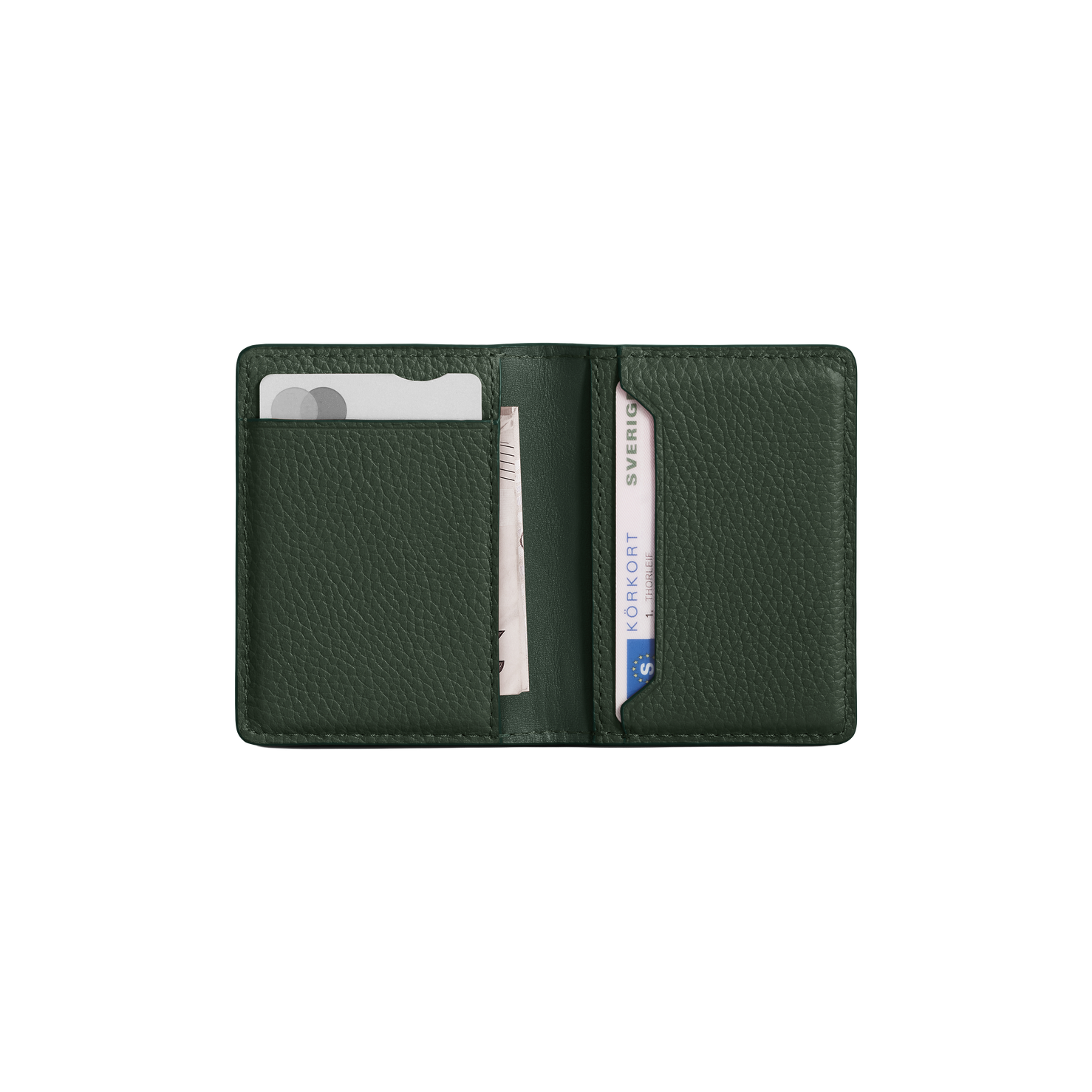 Woolnut Leather Wallet - Green
