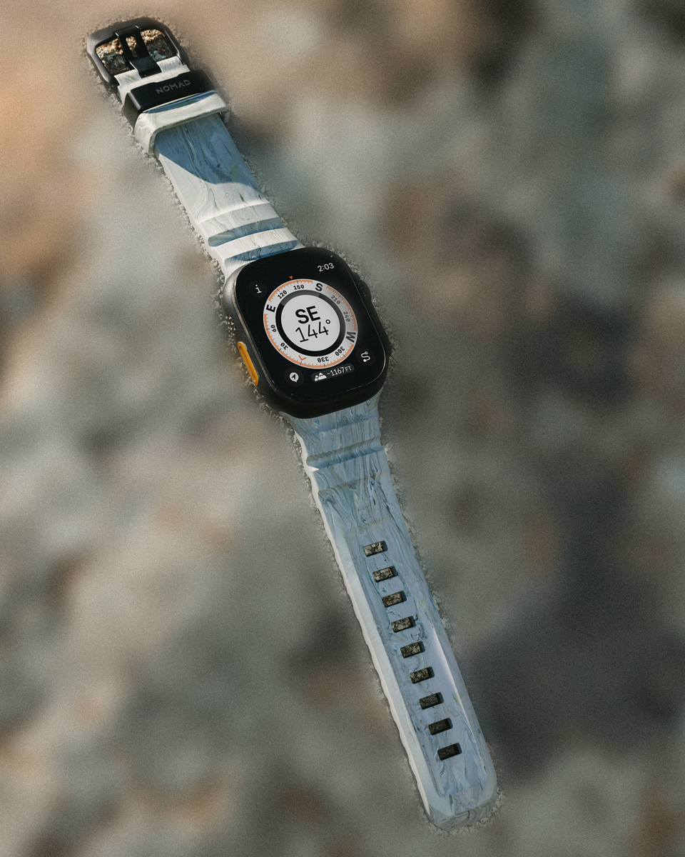 The premium titanium hardware matches your Apple Watch.