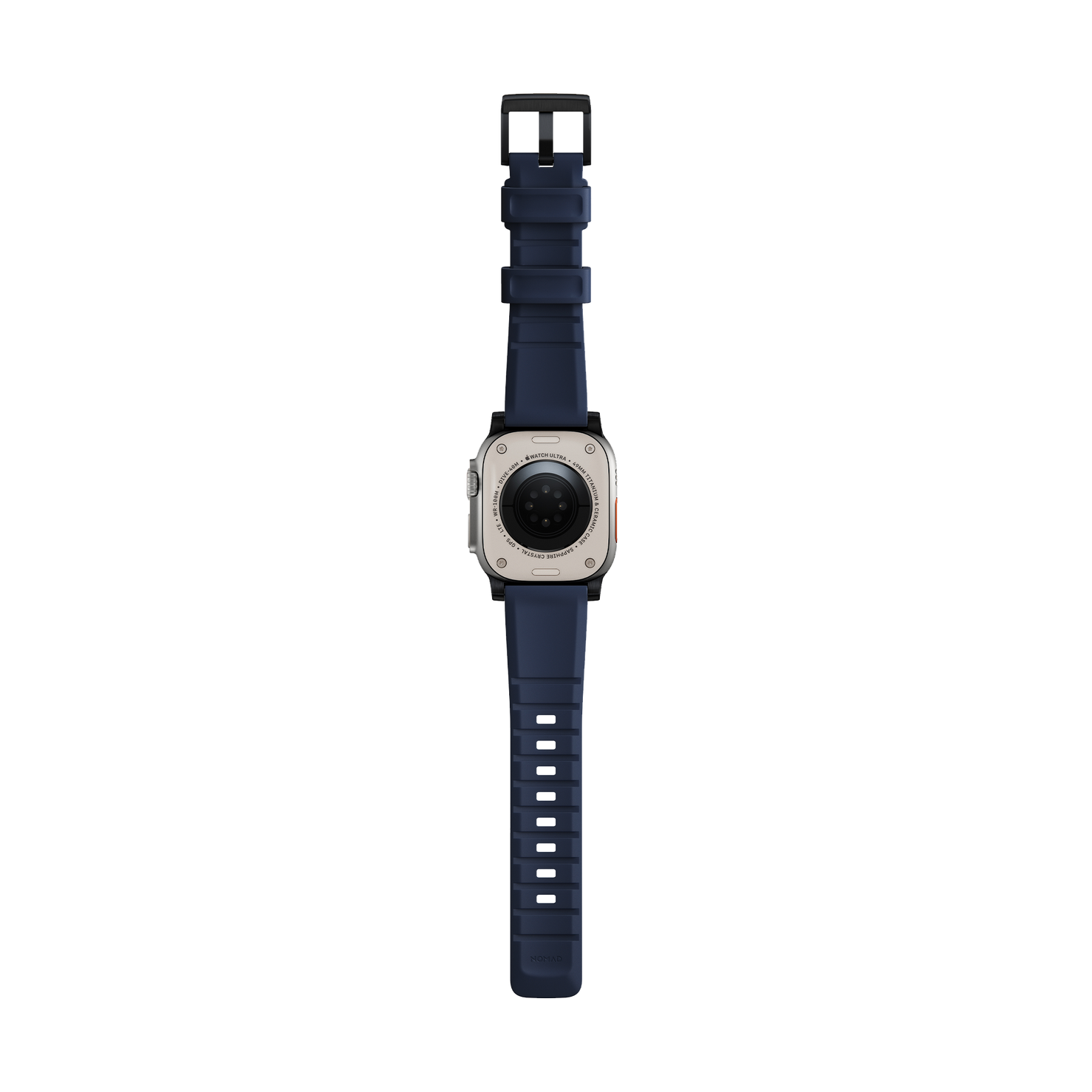 Nomad Rugged Band - 46/49mm -  Black Hardware - Atlantic Blue