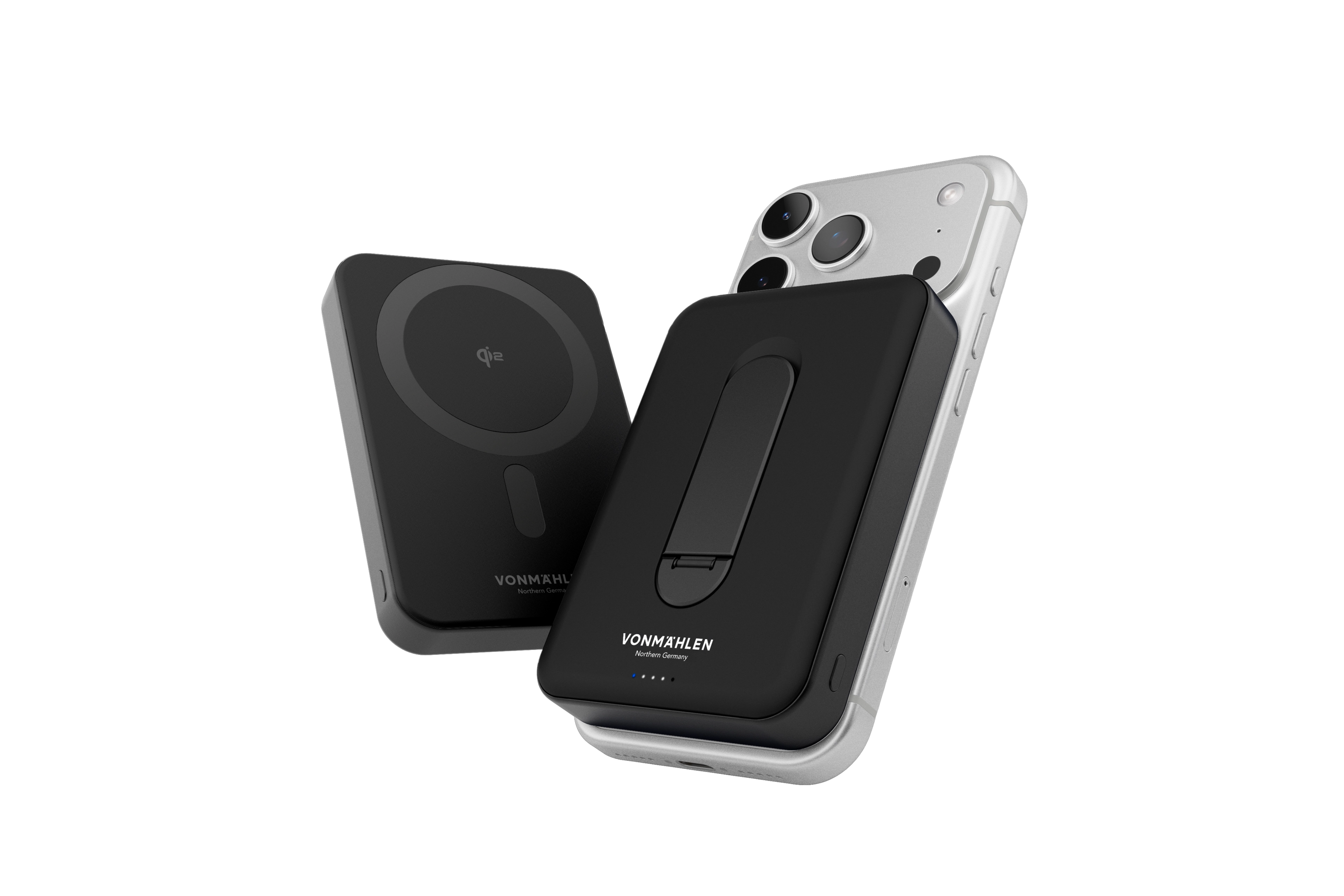 Vonmahlen Evergreen Mag 10,000 mAh 15W Power Bank with Kickstand - Black