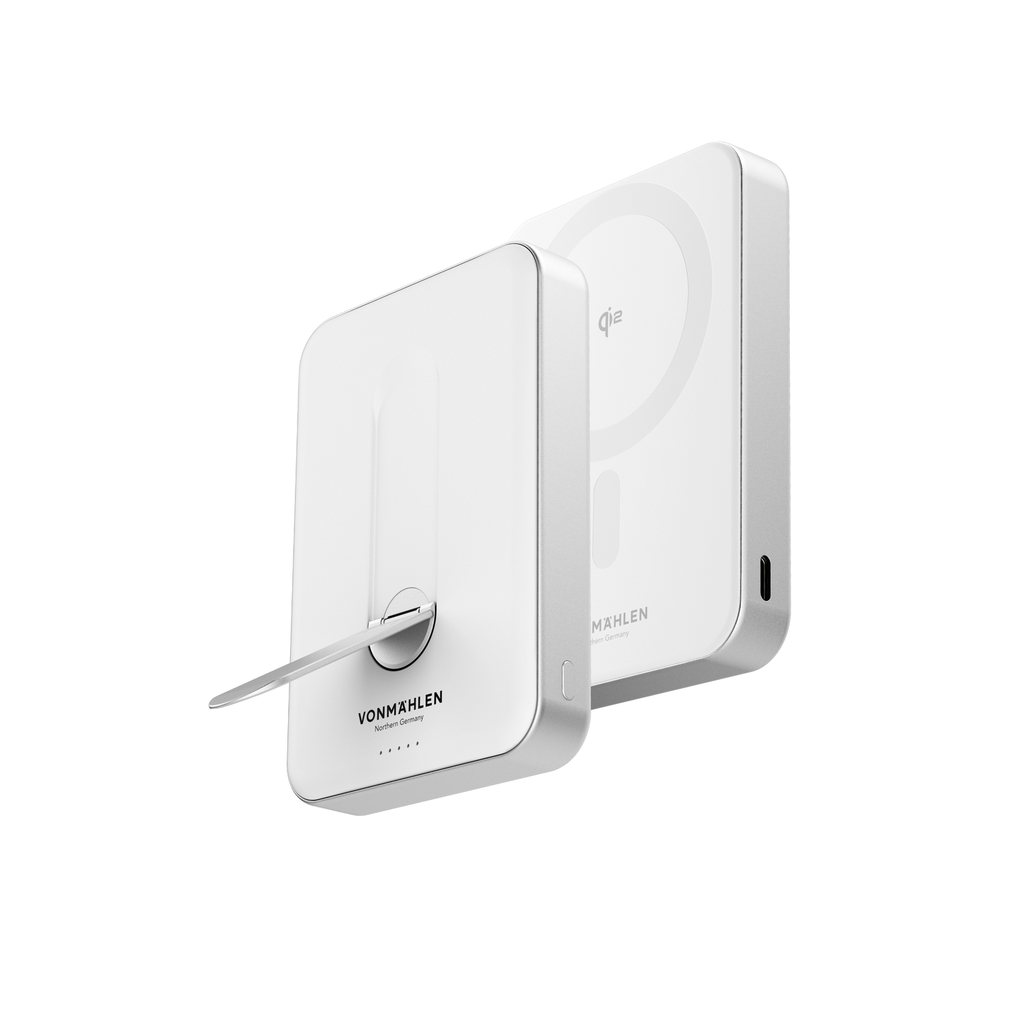 Vonmahlen Evergreen Mag 10,000 mAh 15W Power Bank with Kickstand - White