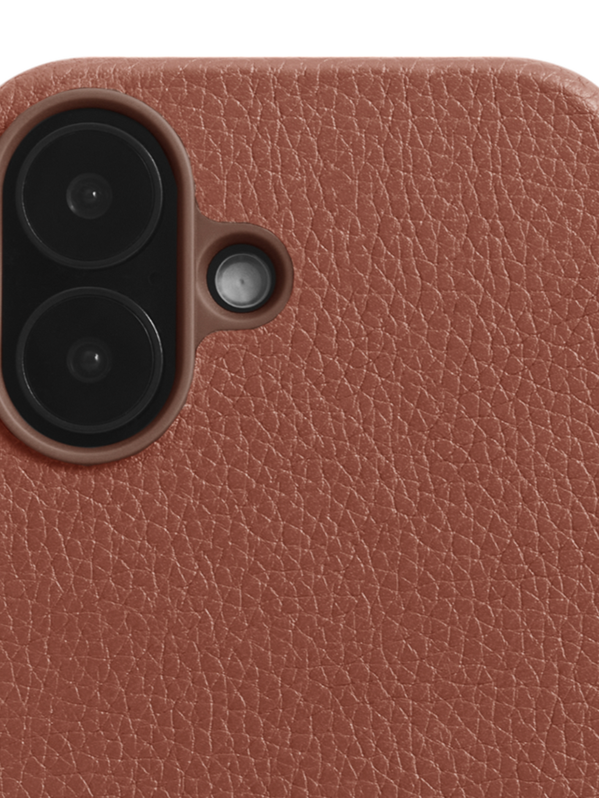 Woolnut Leather Case for iPhone 16 - Cognac