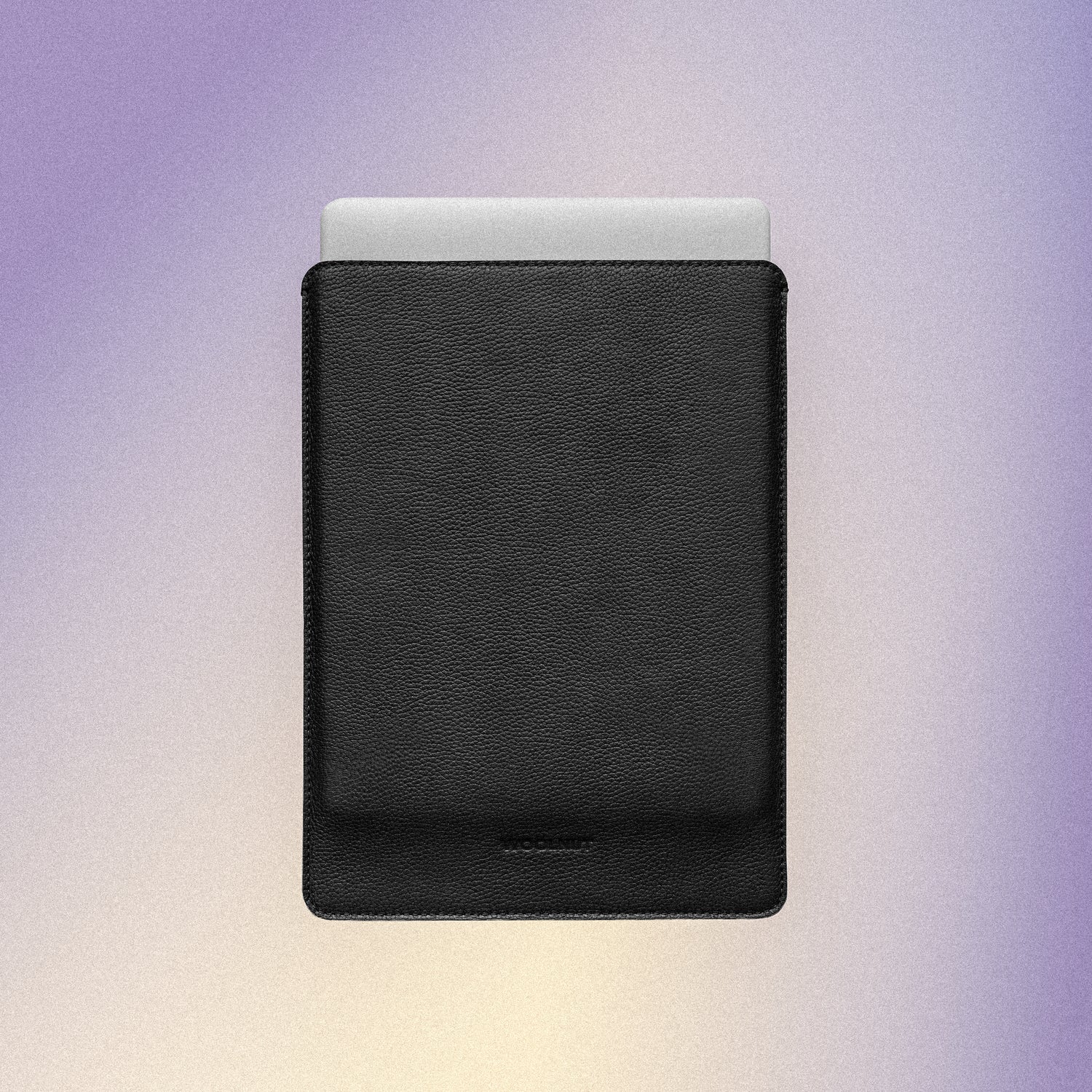 Woolnut Leather Sleeve for MacBook Neo - Black