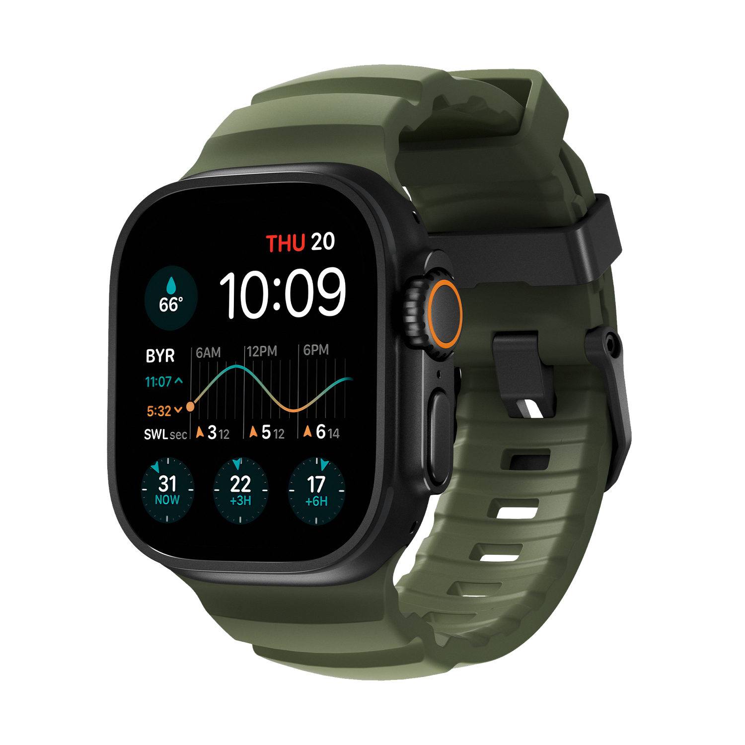 Nomad Rocky Point Band - 46/49mm - Black Hardware - Forest