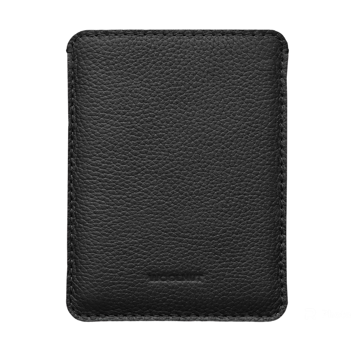 Woolnut Leather Sleeve for Passport - Black