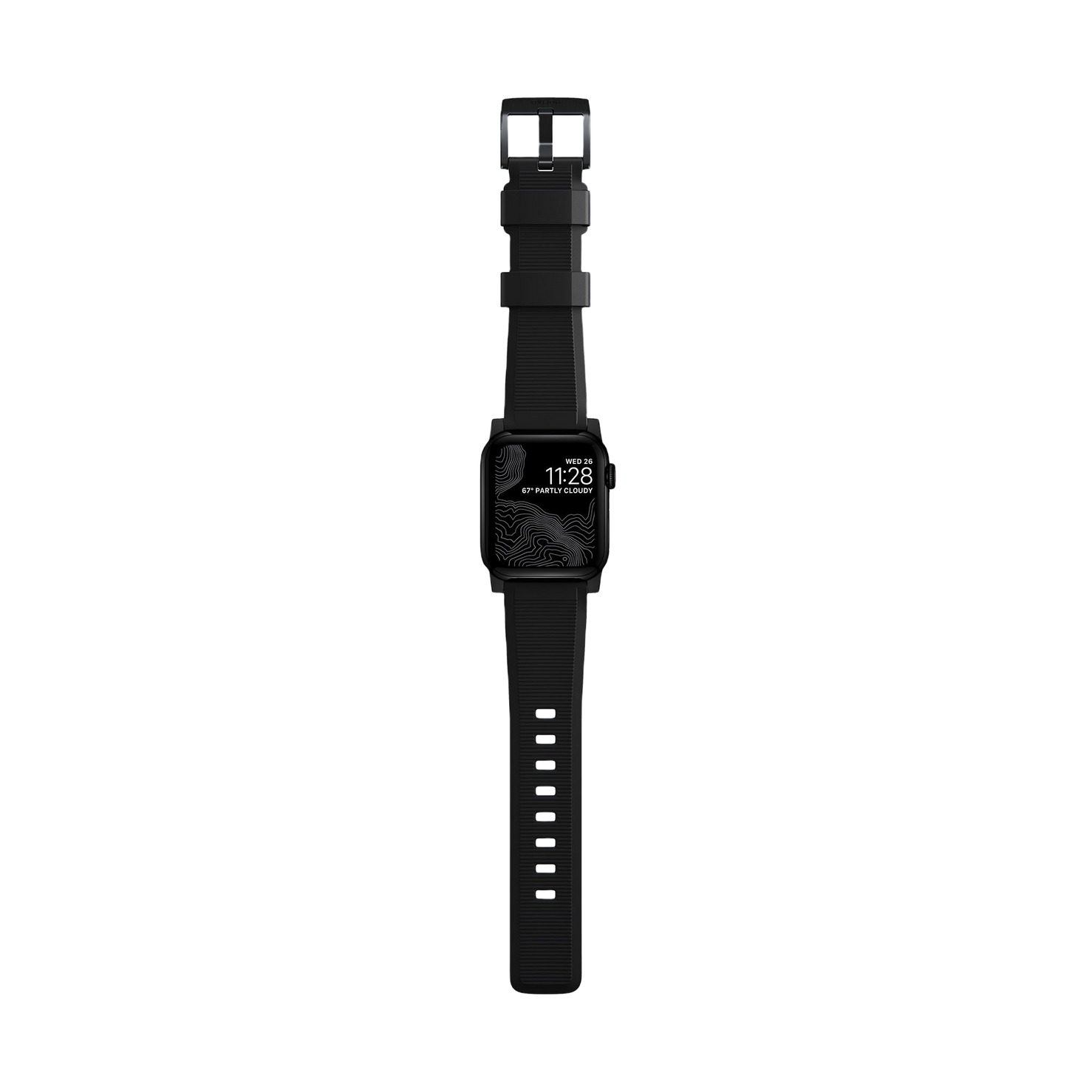 Nomad Rugged Band - 46/49mm - Black Hardware - Black