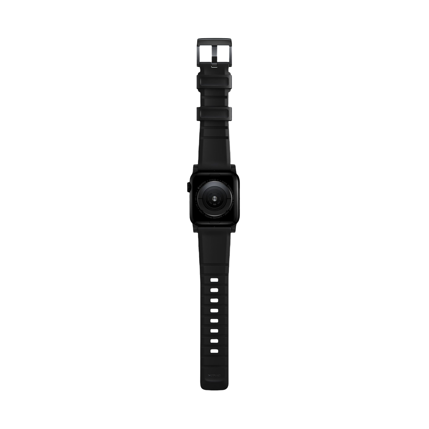 Nomad Rugged Band - 46/49mm - Black Hardware - Black