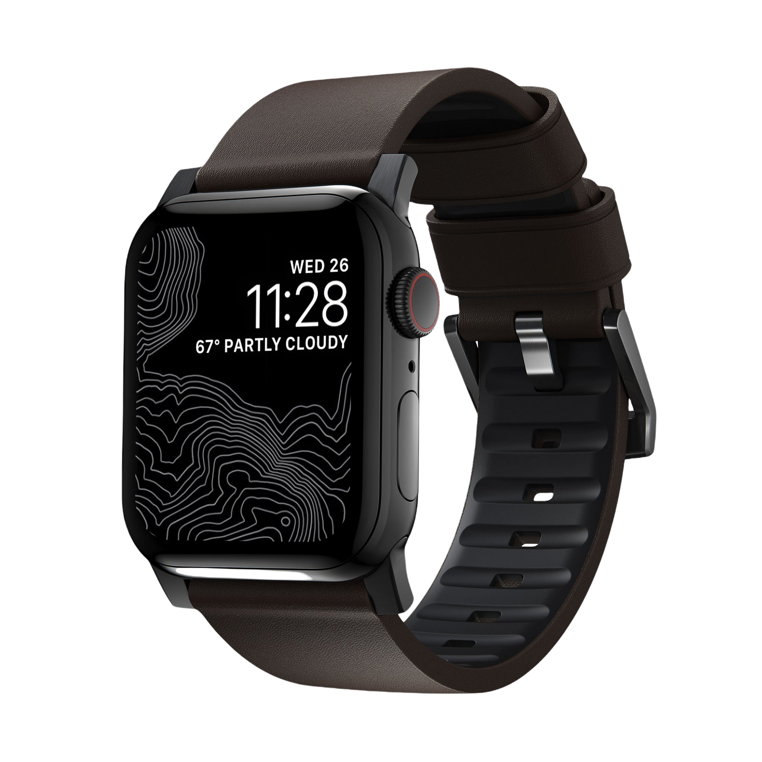 Nomad Active Band Pro - 46/49mm - Black Hardware - Brown