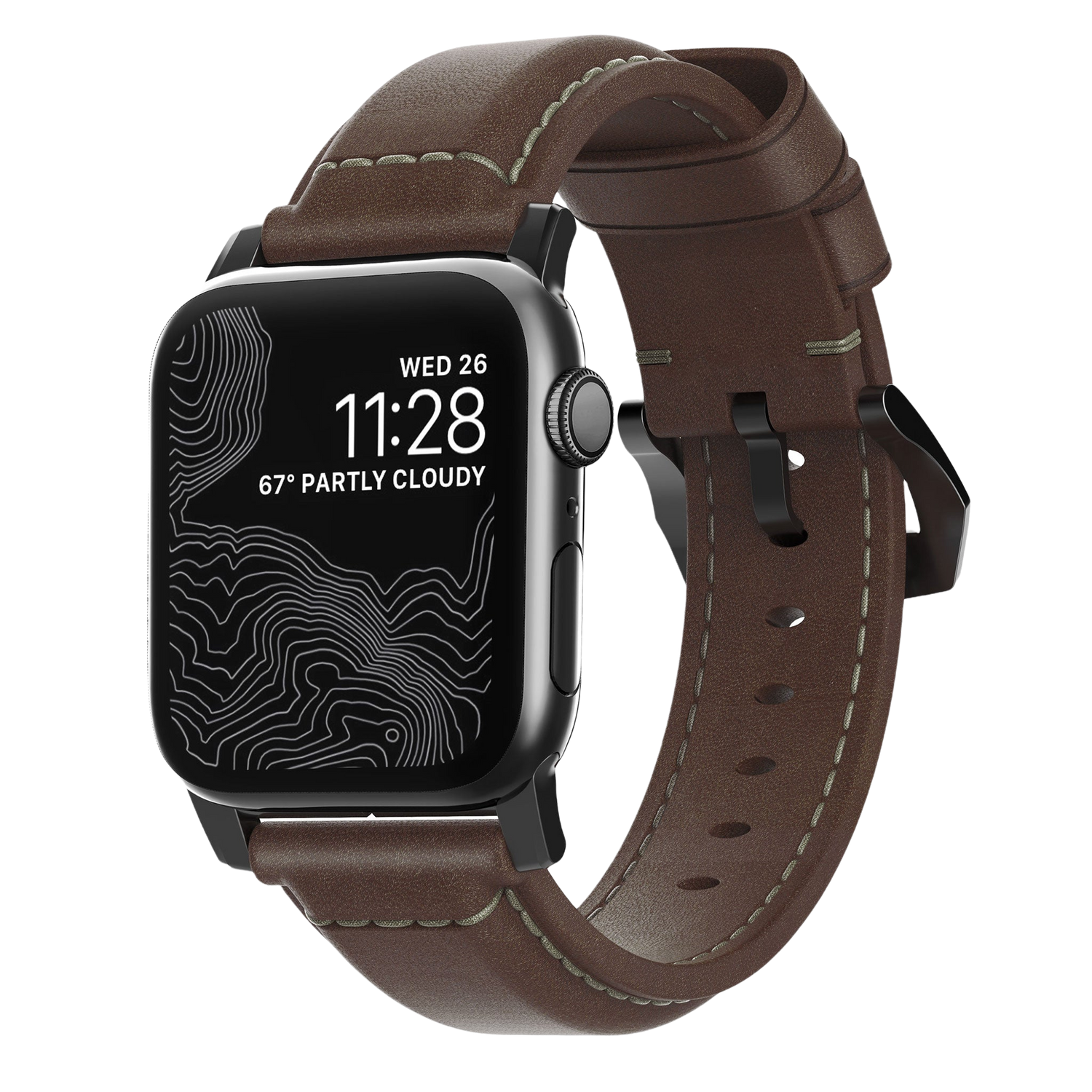 Nomad Traditional Band - 46/49mm - Black Hardware - Brown